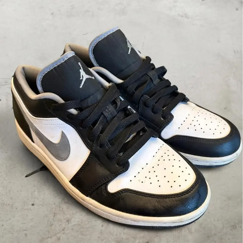 Air Jordan 1 Low Shadow Black Grey Shoes Mens 8 553558-040
